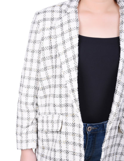 Long Sleeve Twill Jacket - Petite