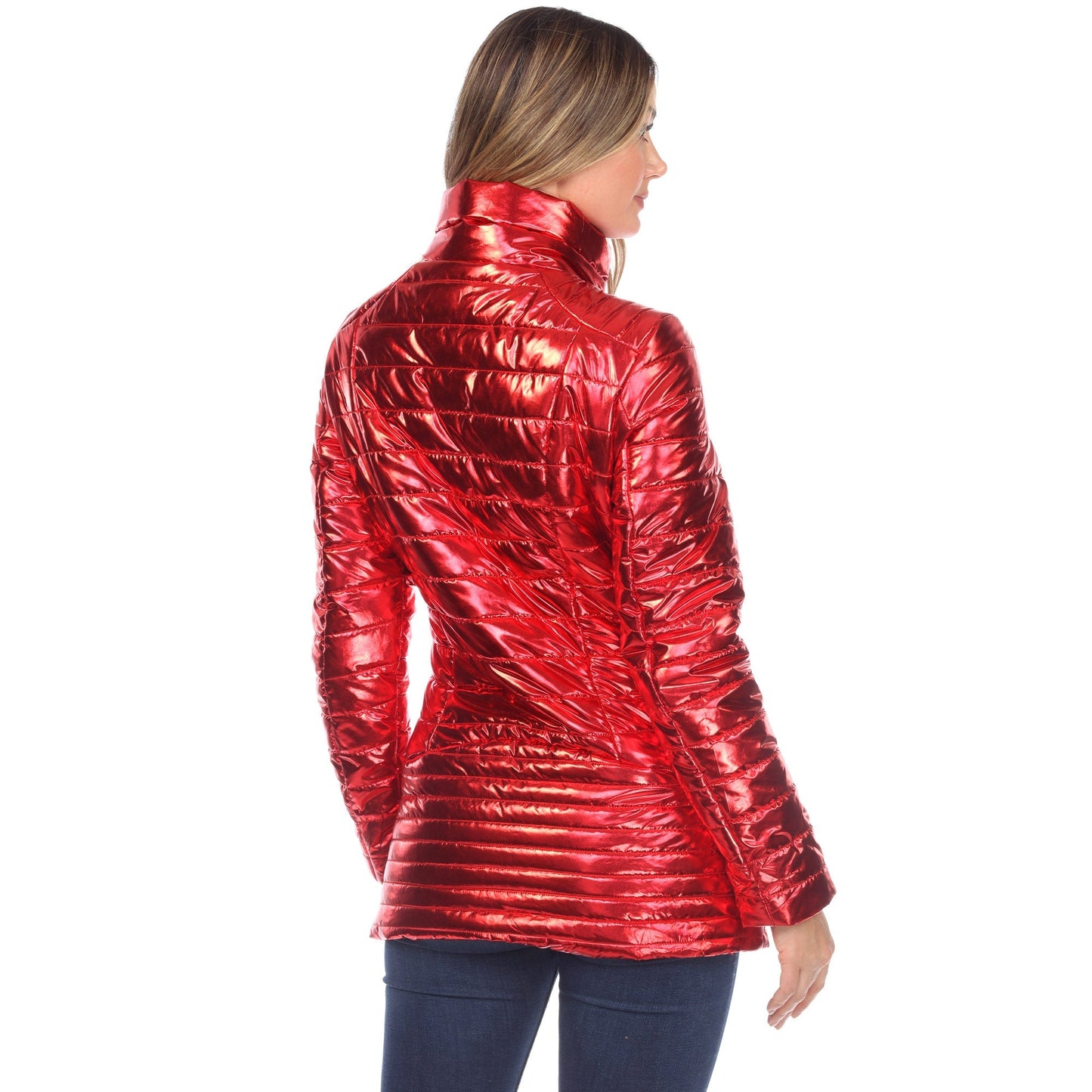 Women's Metallic Puffer Coat