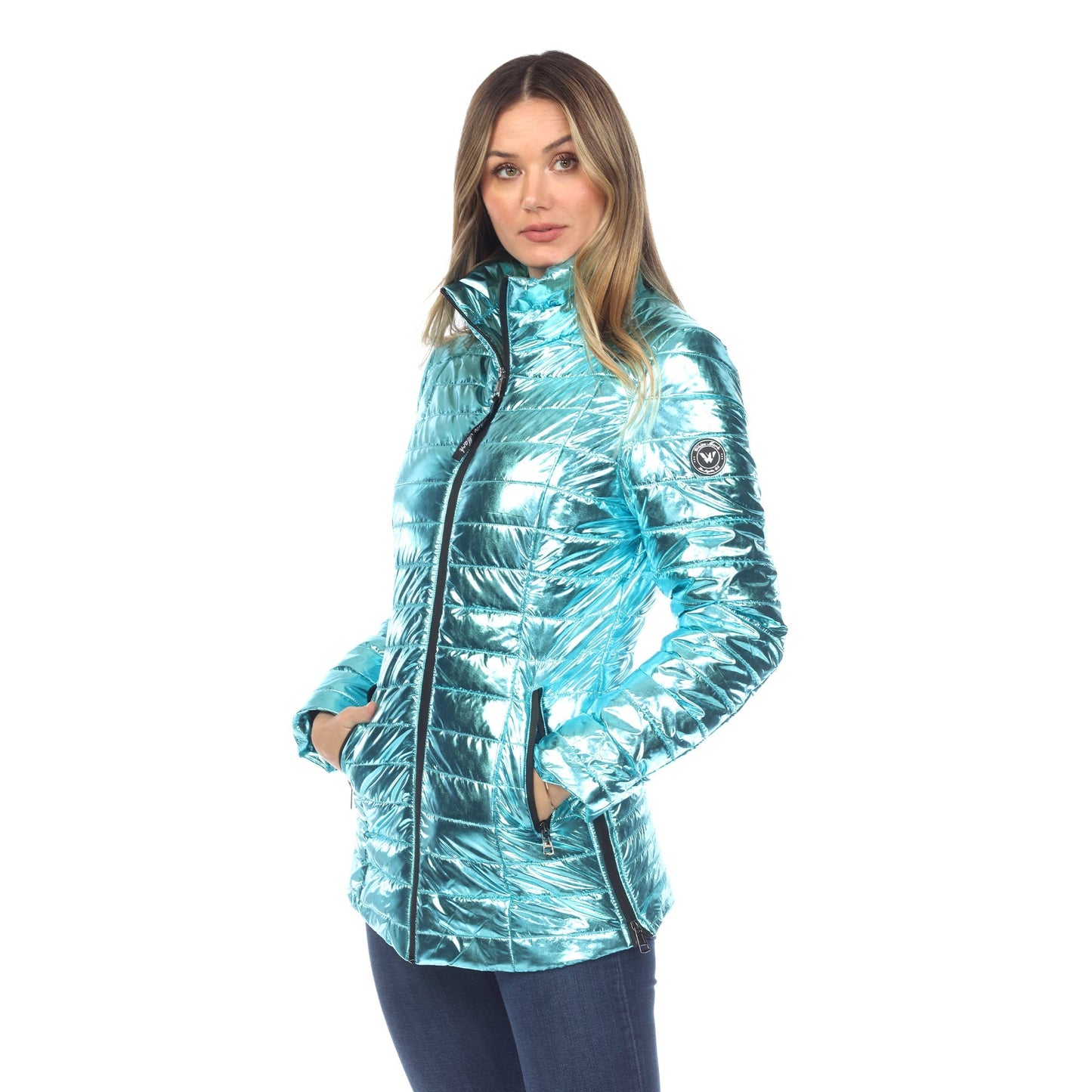 Women's Metallic Puffer Coat