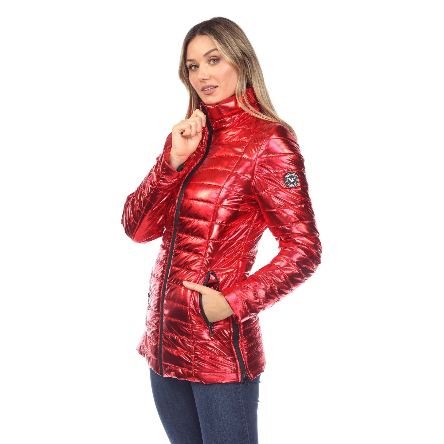 Women's Metallic Puffer Coat