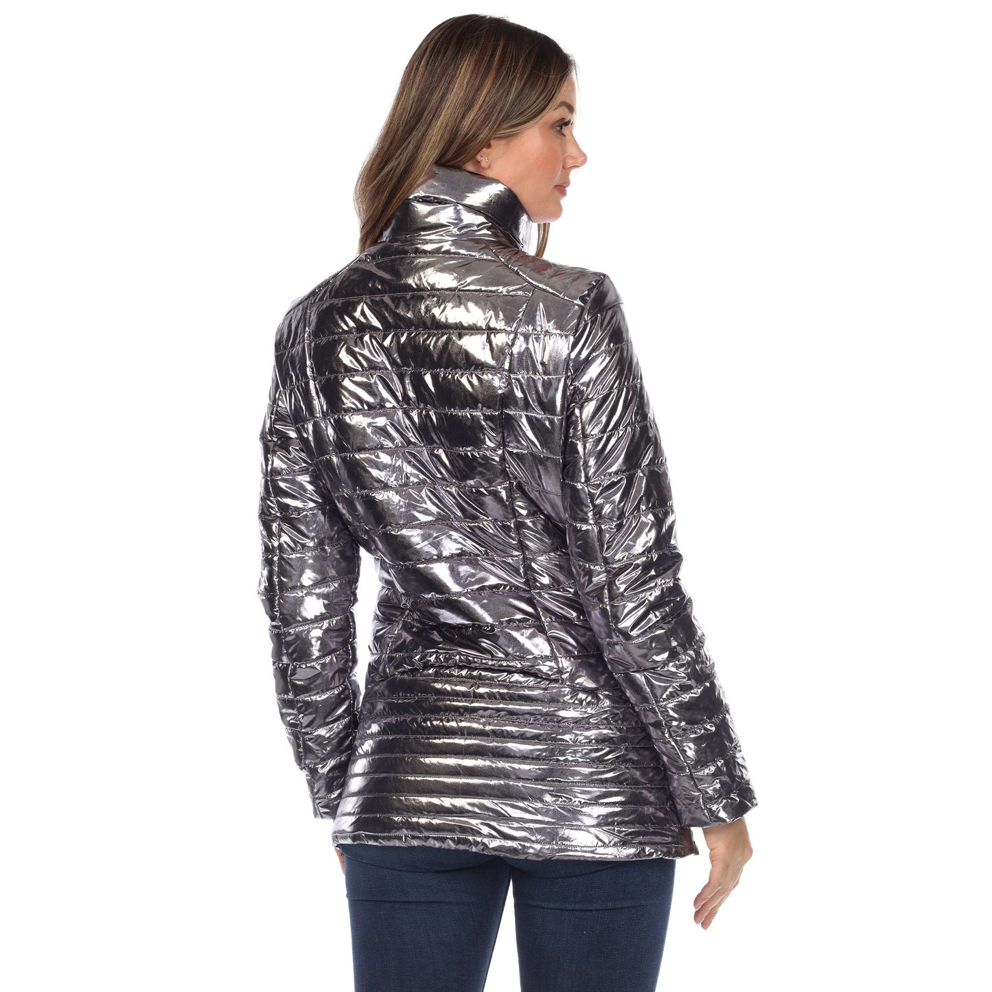 Women's Metallic Puffer Coat