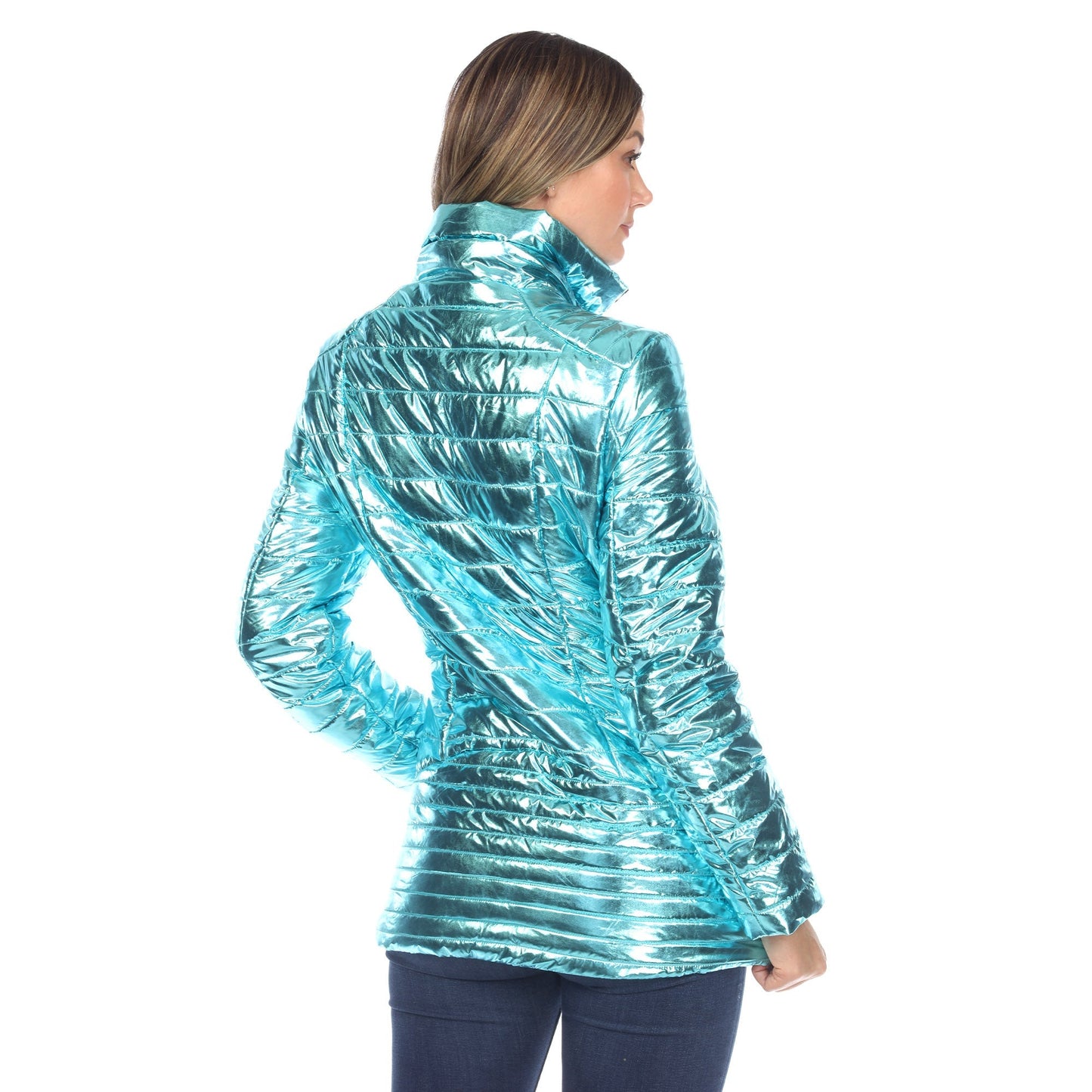 Women's Metallic Puffer Coat