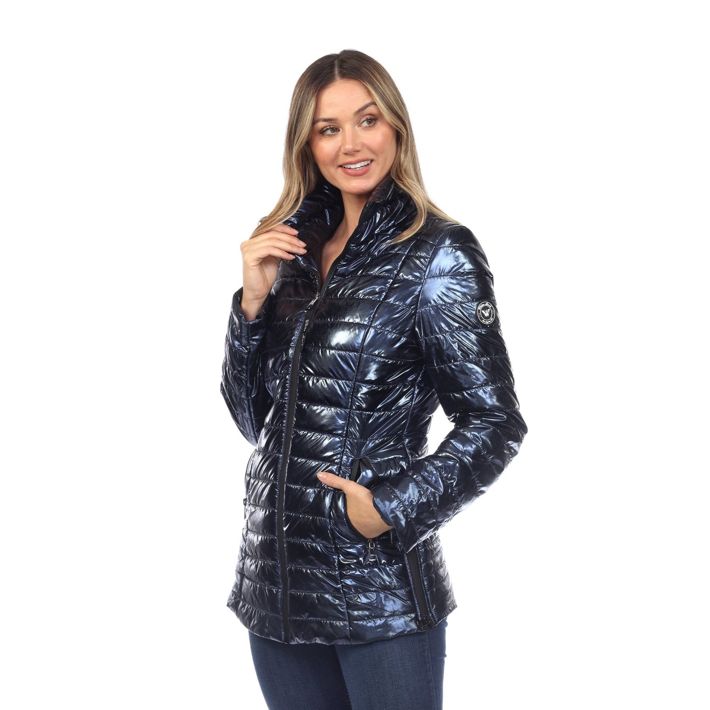 Women's Metallic Puffer Coat